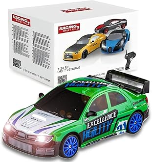 Liberty Imports RC Drift Car 1/24 2.4GHz 4WD Remote Control Sport Racing On-Road Vehicle with LED Light, Batteries and Drift Tires (Style 3)