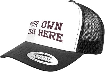Custom Embroidered Trucker Hat Adjustable Mesh Snapback Cap Personalized Your Own Text Men & Women