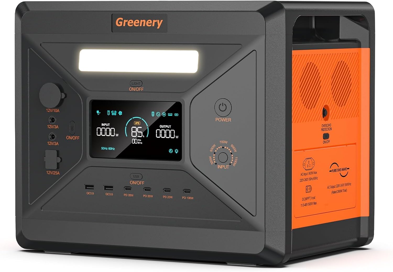 SolarPlay Générateur Électrique Portable 2160Wh avec Panneau Solaire Pliable 200W*2, Batterie Nomade Solaire 2500W Recharge de 0-80% en 60 Min, Station Électrique pour Camping/Maison/RV