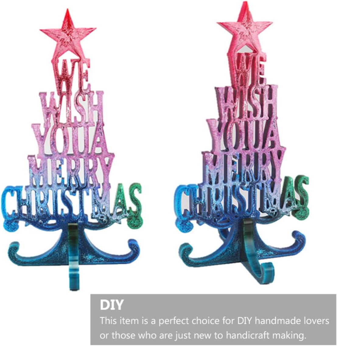 HANABASS Silicone Christmas DIY Mold for Desktop Decor Xmas Ornament Mold image 3