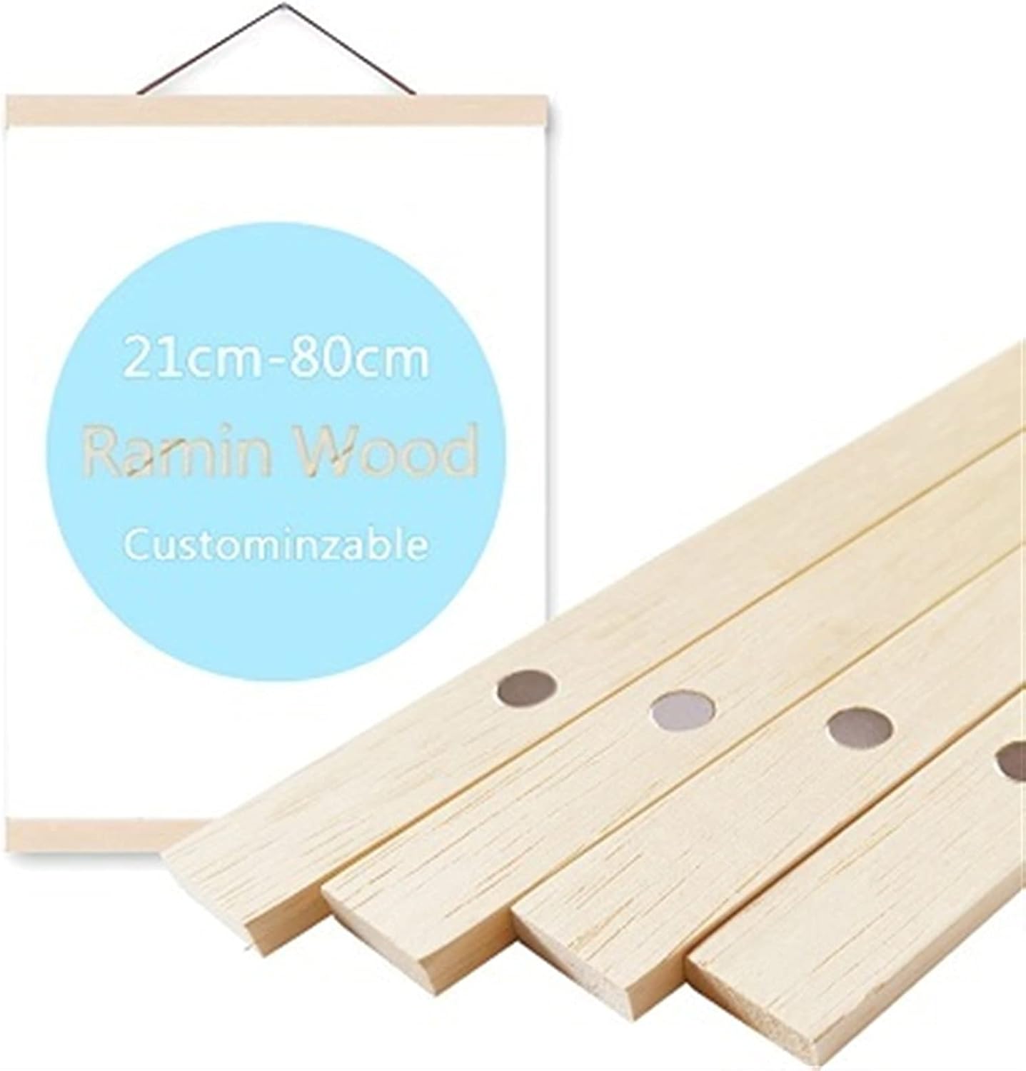 Amazon.co.jp フレームウッド ポスターハンガーフレームチーク木製ハンガーフレームナチュラル絵画フォトフレームキャンバスウォール