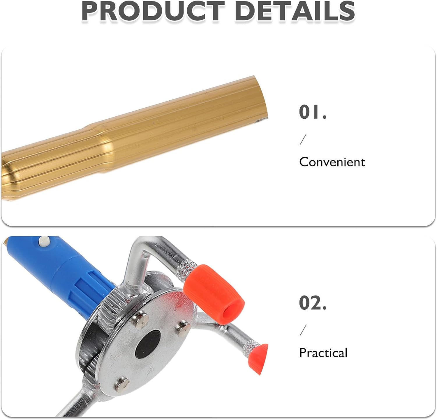 Detector Attachment Aluminum Alloy Tool Removal Size L Claw Head | 14.6" Connection Pole, Secure Removal for High Ceilings and Worksite Use, Universal Compatibility with Sturdy Build