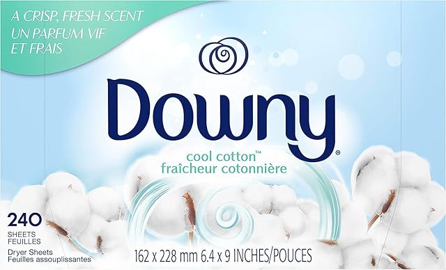 Downy Amaciador de roupas para secar roupas, algodão fresco, 240 unidades