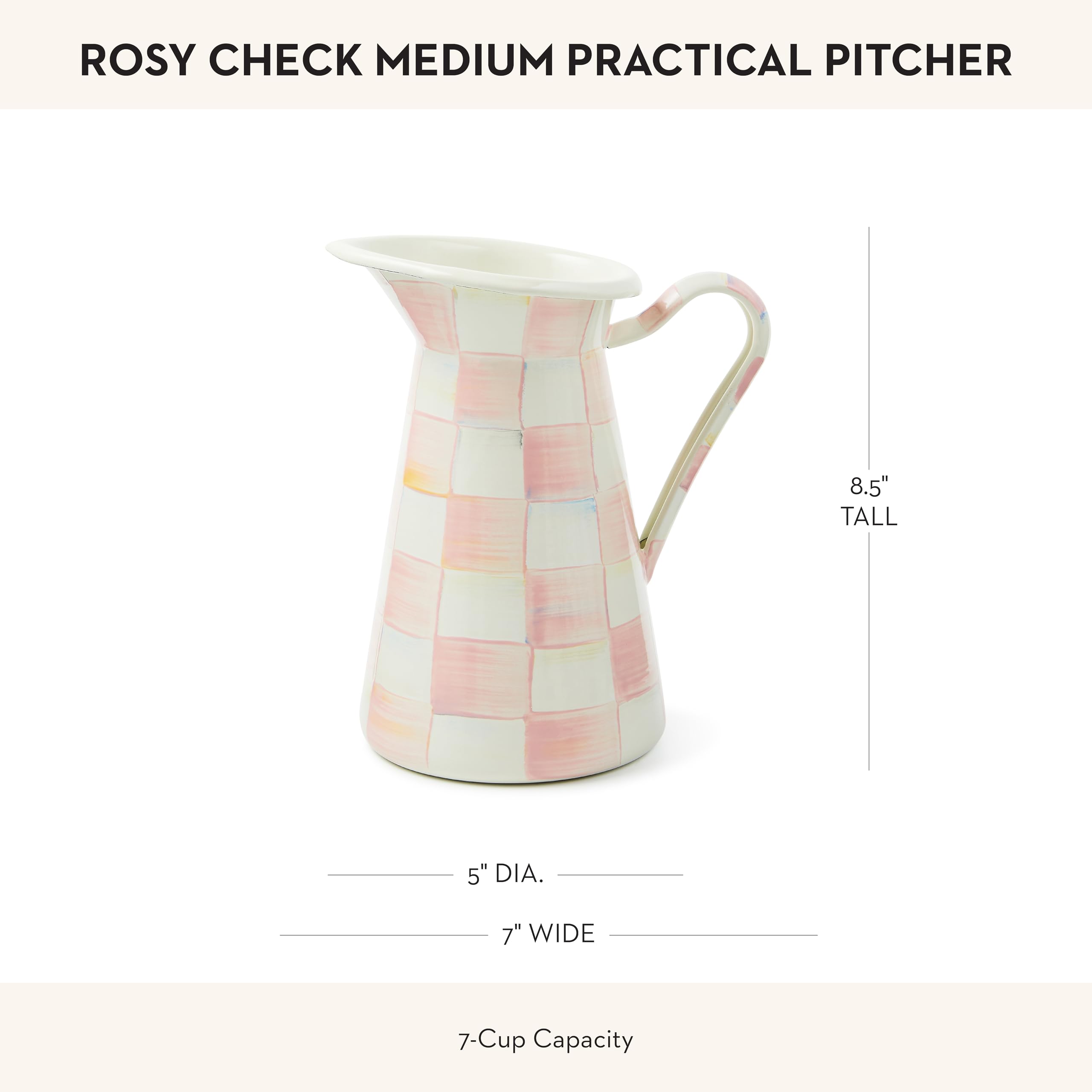 Amazon.com: MACKENZIE-CHILDS Practical Enamel Pitcher with Spout