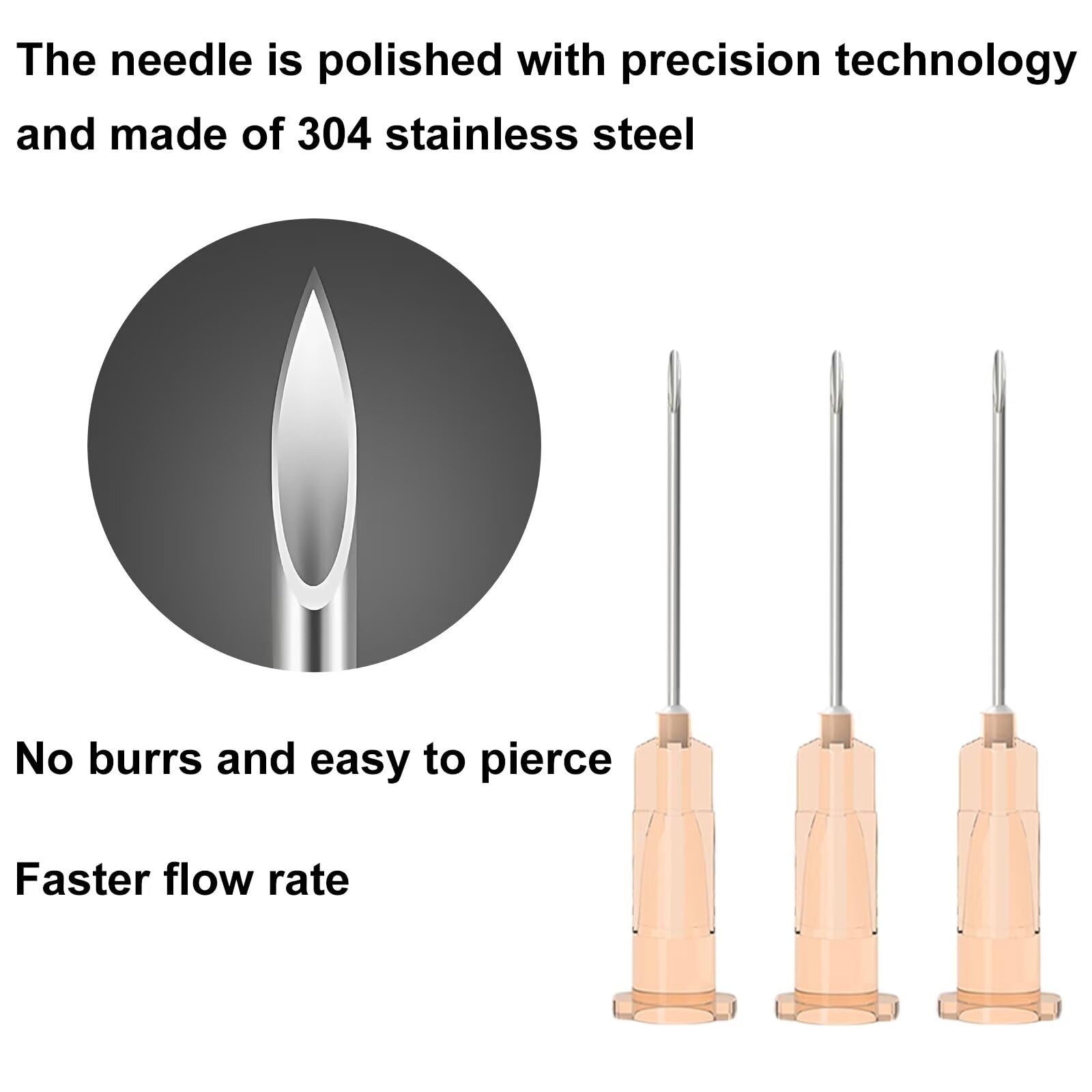 100 Pcs 25 Gauge 5/8-Inch(16mm) Needle Luer Lock Lab Accessories, with Cap, Individually Wrapped, for Scientific & Industrial — Amazon image 3