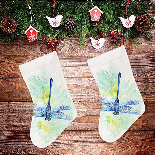 image for Puilkfgt Watercolor Dragonfly Personalized Christmas Stockings for Xma