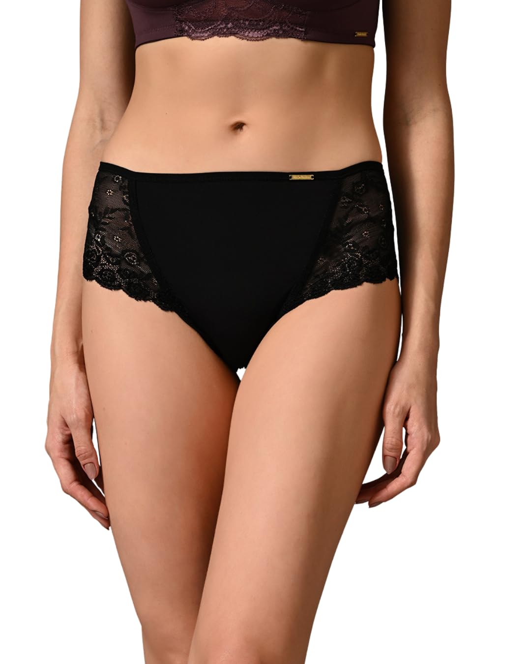 velvi figure Women's Figure Fleur Bikini Panties – Microfiber Underwear with Floral Lace Sides, Seamless Lightweight Invisible Comfort for Everyday Wear-picture-33