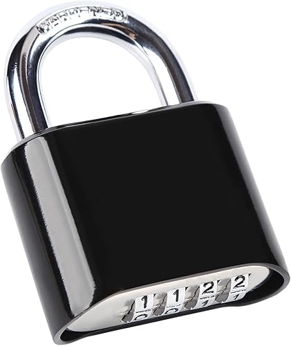 Cerradura de combinación resistente de 4 dígitos, cerradura de combinación para exteriores, cerradura de combinación reajustable para casillero,
