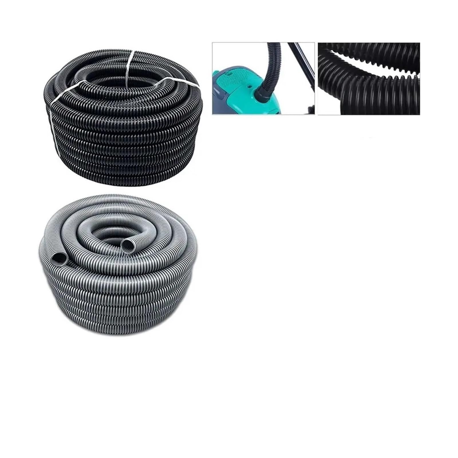 Manguera de aspiradora Flexible Universal, manguera extendida de 3m/5m, diámetro interior de 32mm, manguera corrugada de EVA roscada(Grey-5m)