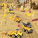 FRUSE Magic Toy Sand Für Kinder,Magic Spielsand Koffer mit Sand,4 Baufahrzeuge,4 Sandformen, Spielsand Baukasten,Sensorisch Sandspielzeug Spielsand für Jungen Mädchen Alter 3 4 5 6 7+ Jahre Alt