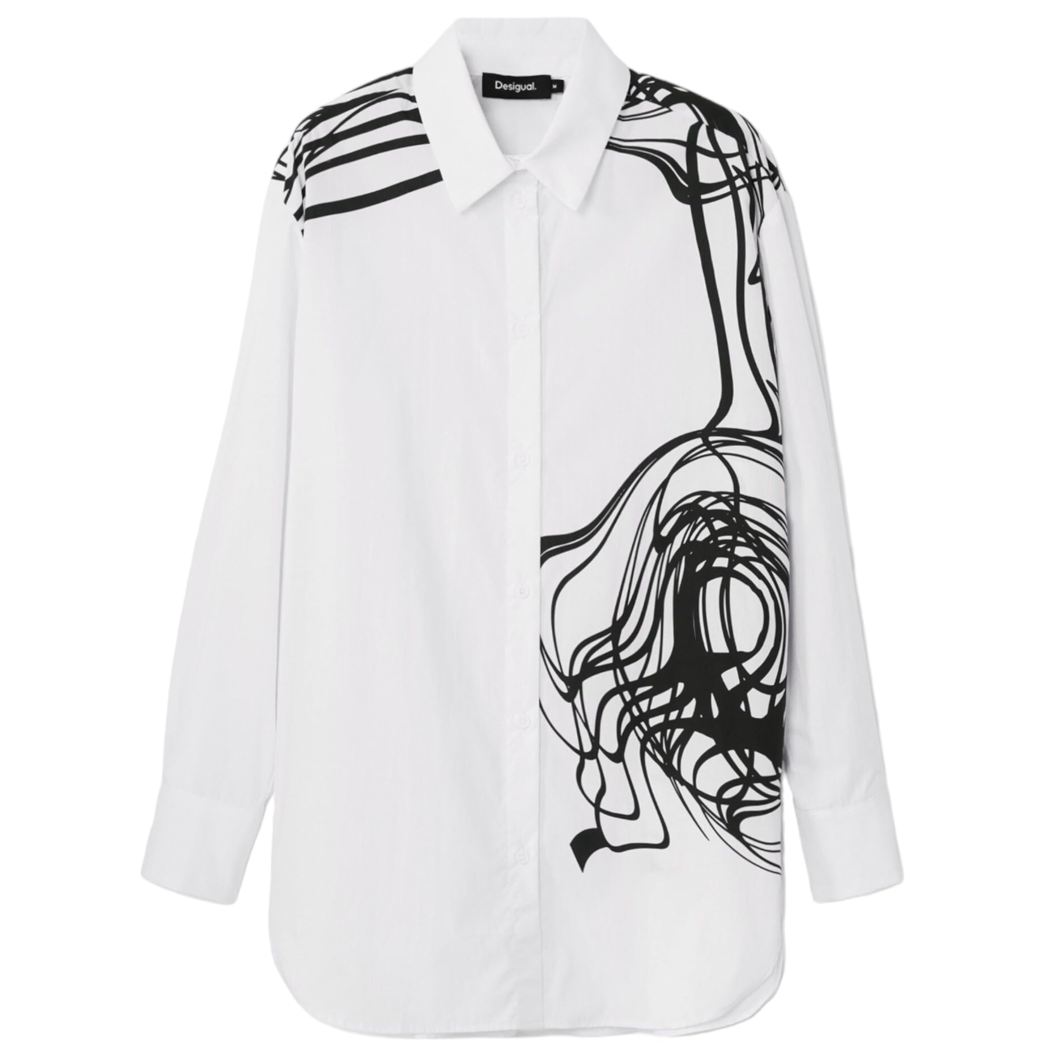 Desigual Damen Weiß Woman Woven Shirt Long Sleeve Blouse, Xl Eu