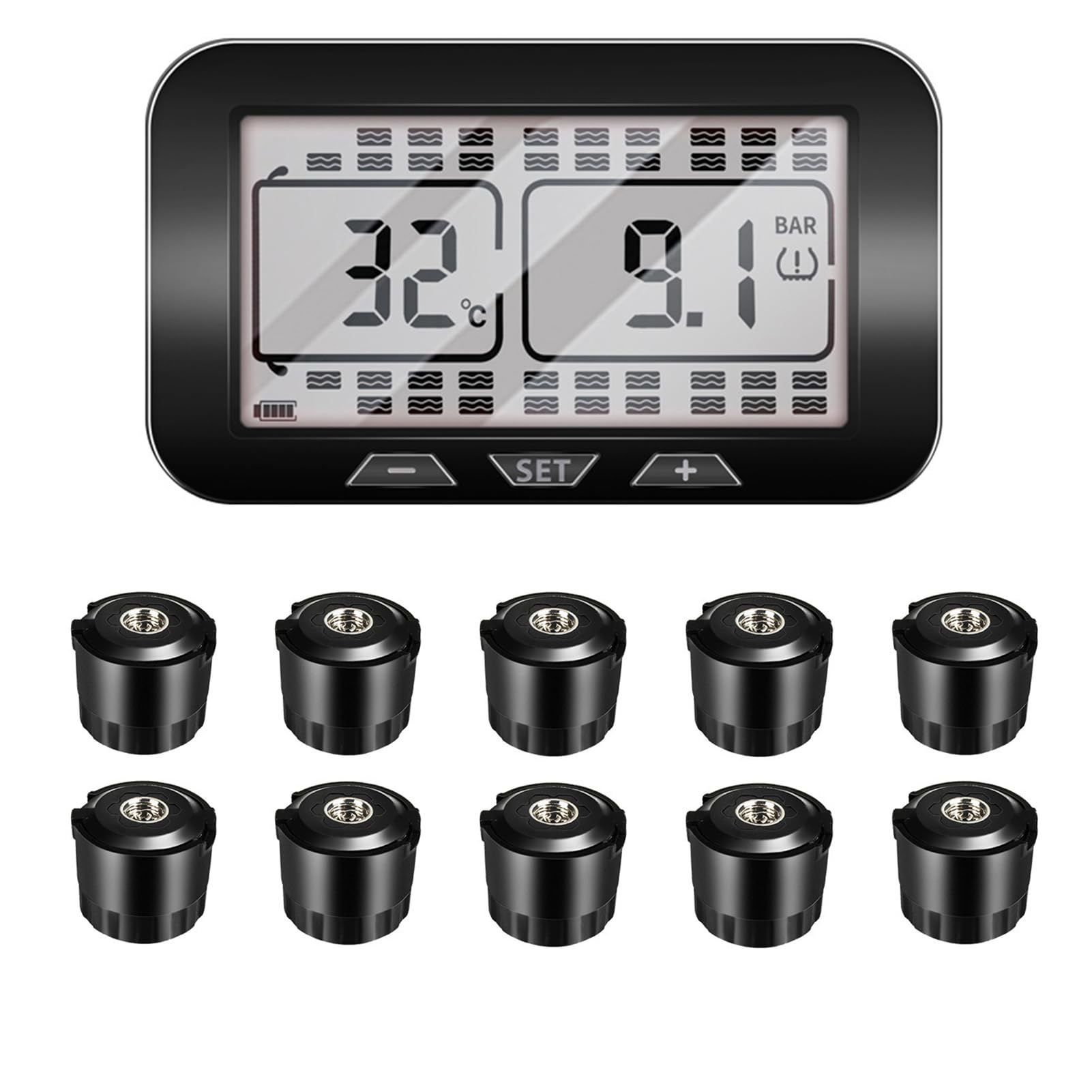 TPMS de 10 ruedas para camión que evita pinchazos con sensor solar IPX7