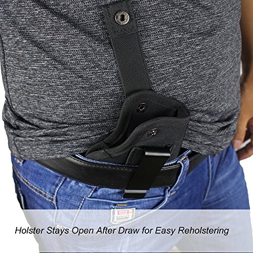 Depring Concealed Carry Holster Carry Inside Or Outside The Waistband For Right And Left Hand Draw Fits Subcompact To Large Handguns Black #TOP6