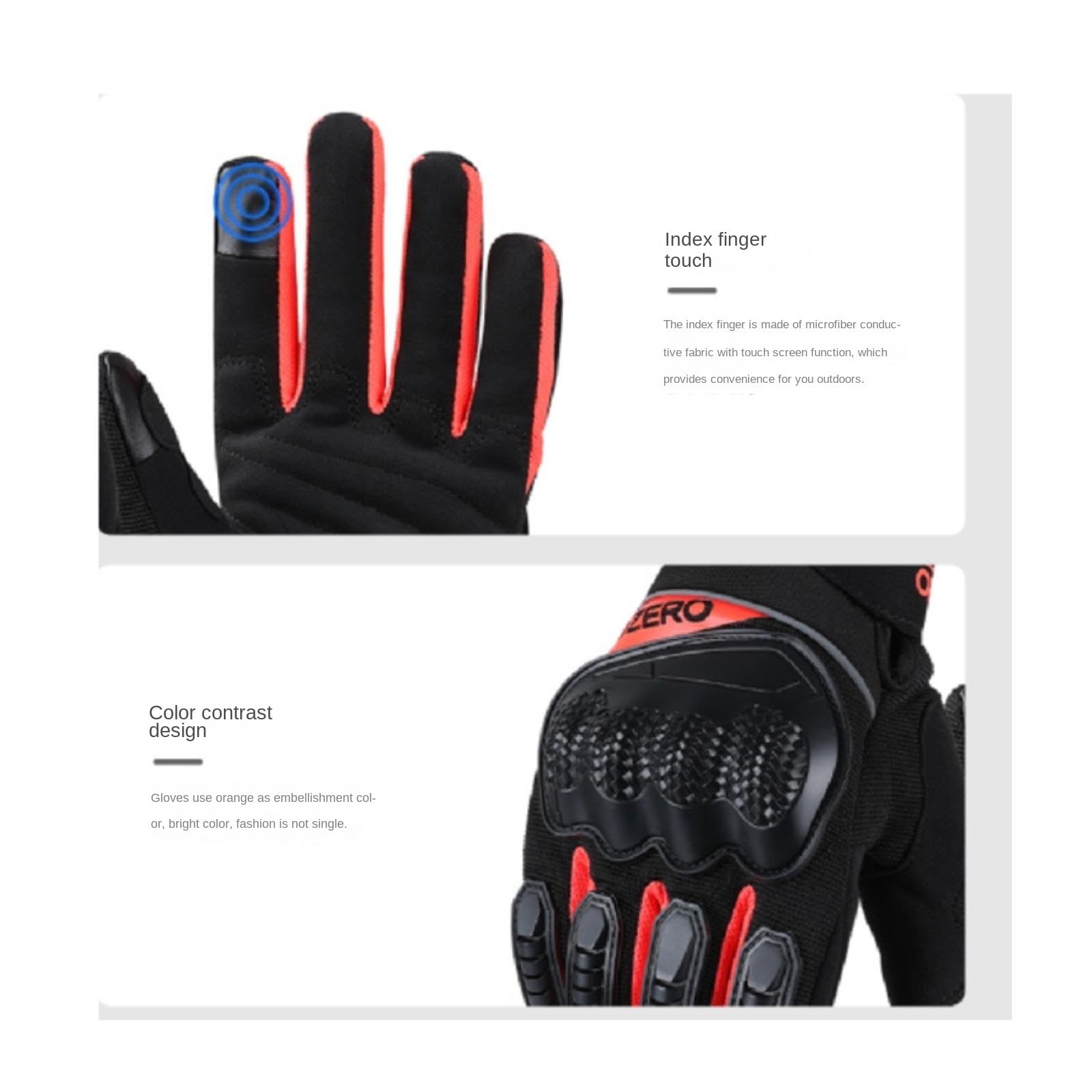 Gants de Cyclisme Gants À Écran Tactile, Doigt Complet, Adaptés Au Cyclisme, À La Moto, À l'escalade, for Les Travailleurs Gant Velo(M)