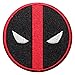 Produktbild Real Empire Bestickter Aufnäher, Bügelbild, Motiv: das Deadpool-Logo, der Superhelden-Film, für fantasievolle Kostüme,T-Shirts, Taschen, Jacken (414)