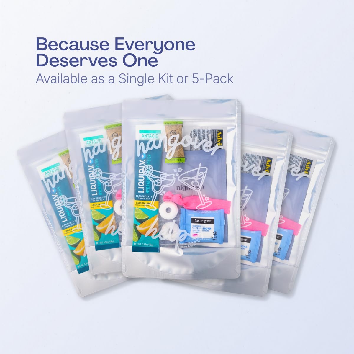 Amazon.com: Casey Aileen Hangover Kit (5 Pack) Pre Filled Party Favors,  Goodie Bags, Gift for Bachelorette, Wedding, 21st Birthday, Girls Trip and  All Celebrations : Home & Kitchen