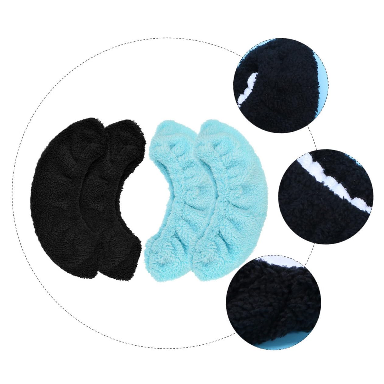 Protège-lames de Patinage Élastiques pour Garçon et Filles, 2 Paires, Noir