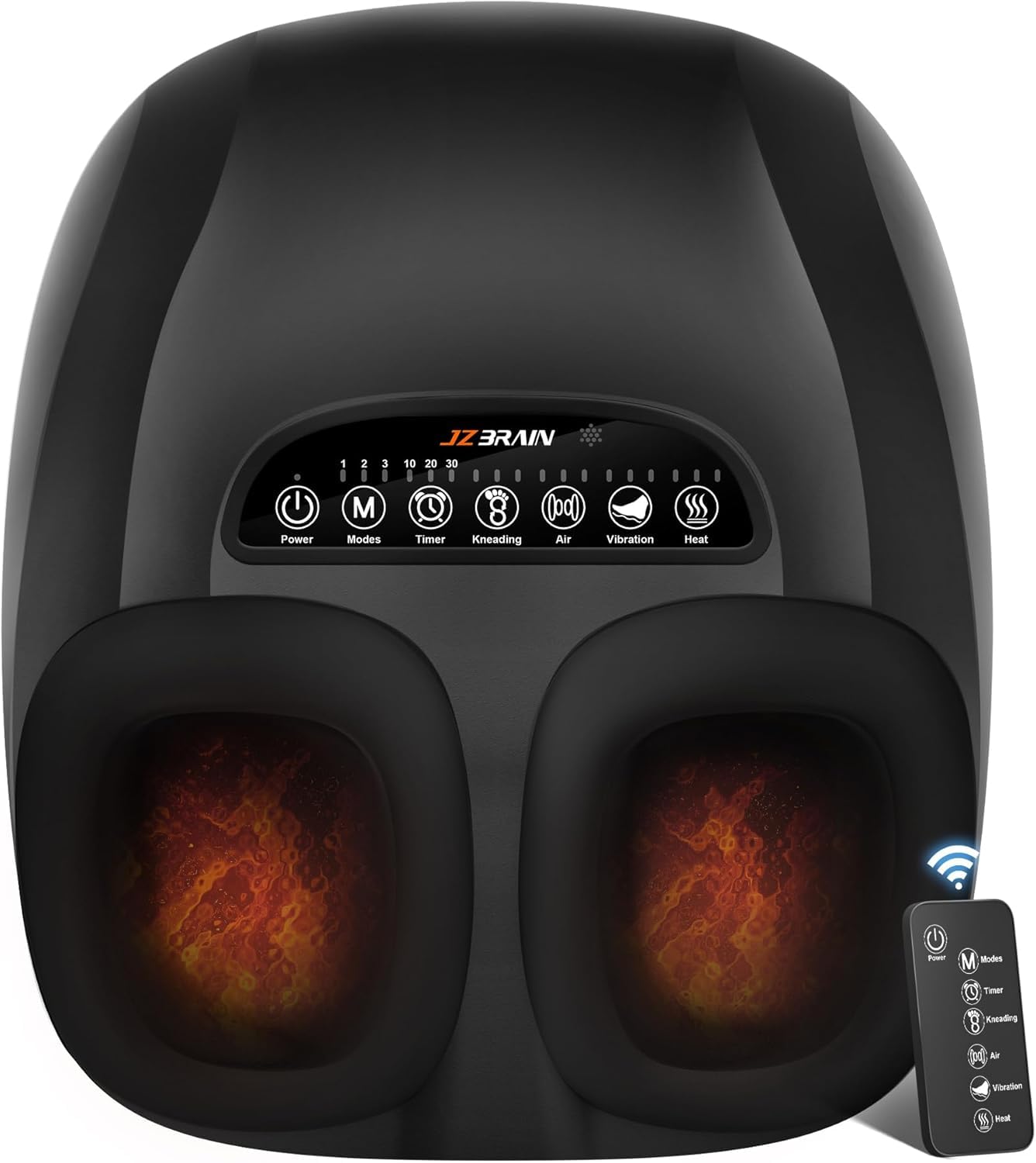 Shiatsu Foot Massager Machine with Heat Deep Kneading Foot Massager with Vibration Compression for Plantar Fasciitis Neuropathy -