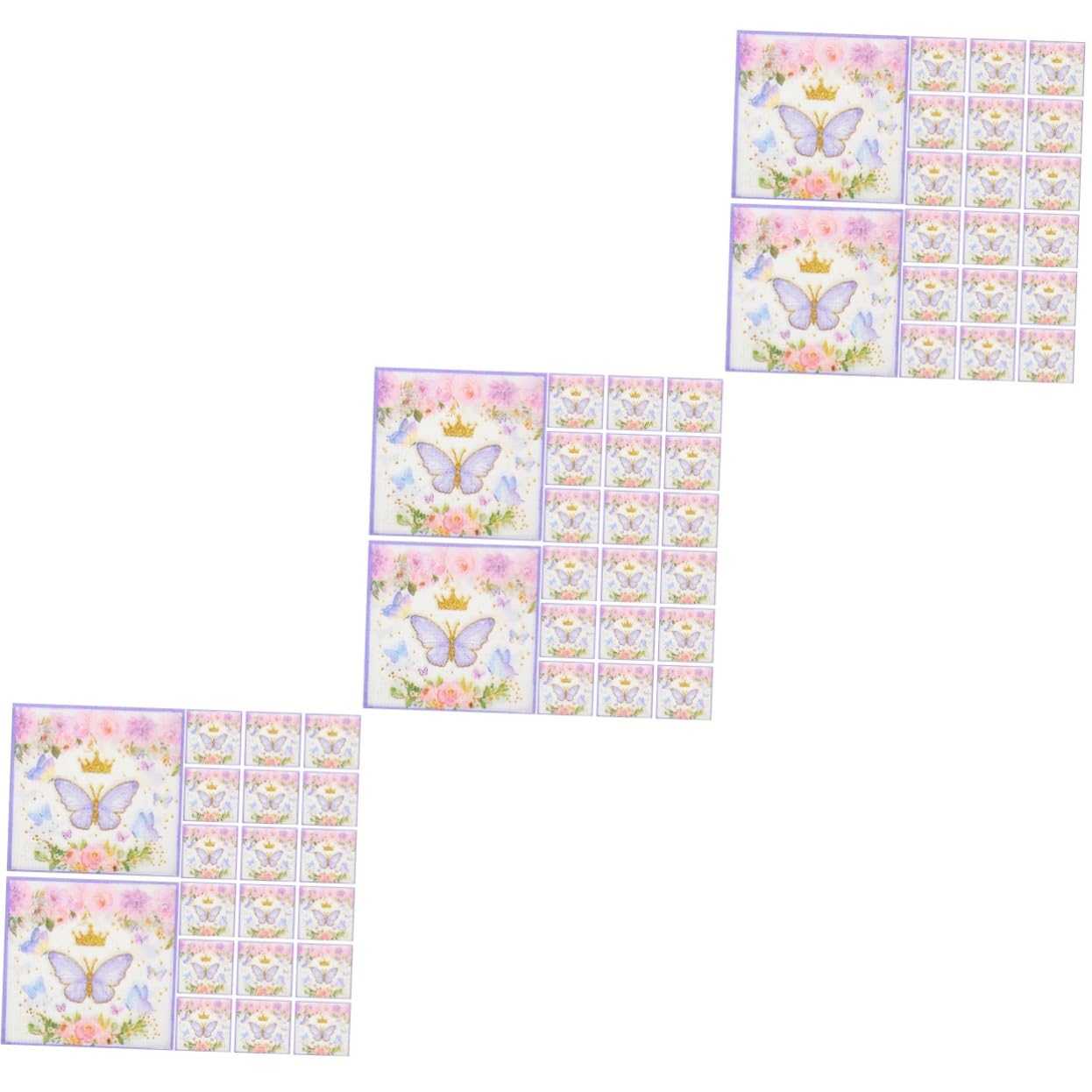 PACKOVE 3 Series Servilleta Fiesta Vistoso Verde Adulto Decoración Servilletas De Novedad Servilletas De Mesa Para El Hogar Servilleta Decorativa Papel 100 Piezas*3