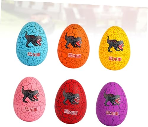 Miniatura 6 de 6pcs Toys Cracked Eggs Decor Artifical Eggs Toy Simulation Dinosaur Eggs Child Six Colors Blocks