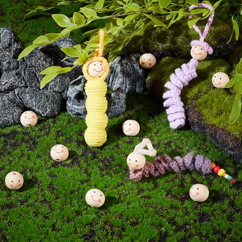Image of PandaHall 100pcs Natural PapayaWhip Color Smile Face Ball Wood Beads Spacer Beads for DIY Jewellery Bracelet Necklace Making