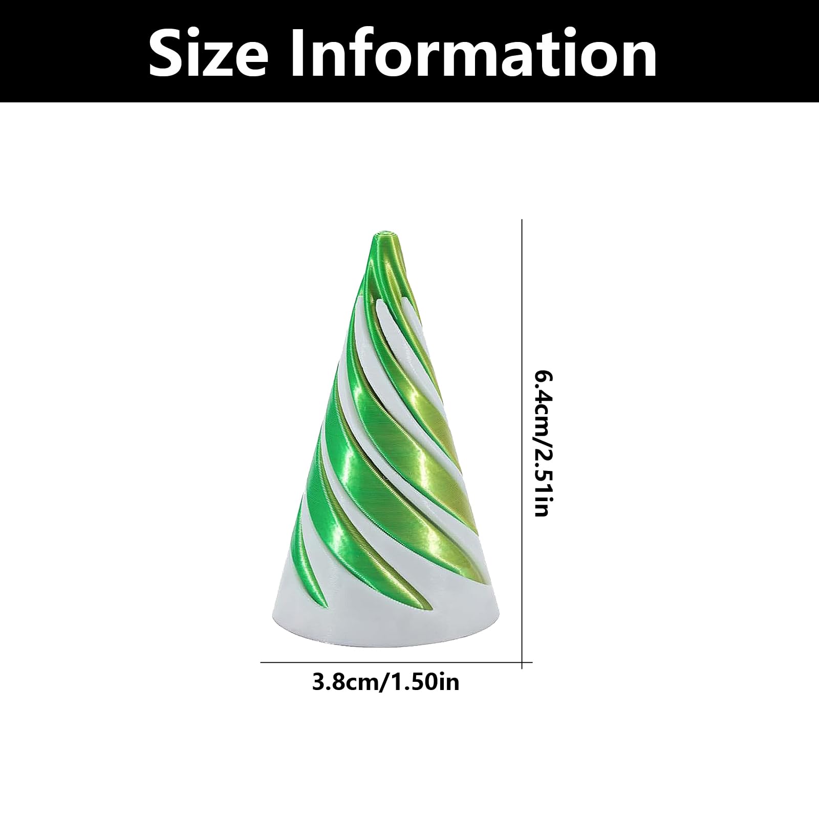 4 PCS Fidget Toys, 3D Printed Fidget Toy, 3D Printed Toys, Impossible Cone, for Home Office Decoration and Gifts - Image 2