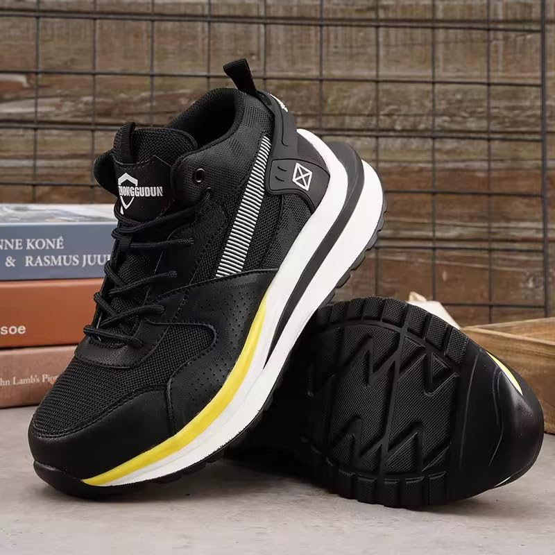 Image of BERKINS Mens Black Steel Toe Cap Safety Shoes for Industrial Use