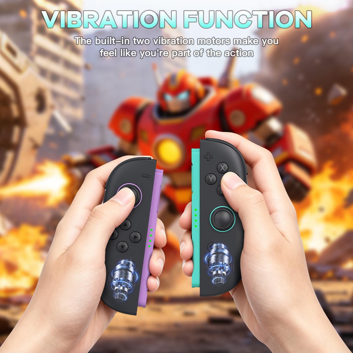 MOOGOLE Controller compatibile con Switch 2, controller wireless con doppia vibrazione/controllo del movimento