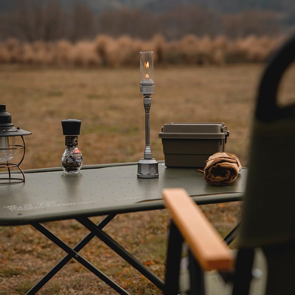 Lanterne de camping avec réservoir de carburant vide, lanterne de camping portable et fiable, avec réservoir de carburant vide rechargeable (uniquement l'abat-jour)