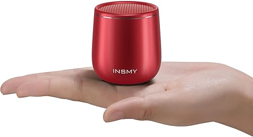 Miniatura 10 de INSMY Altavoz Bluetooth pequeño, mini altavoz inalámbrico portátil impermeable, emparejamiento estéreo de audio rico en graves intensos, tamaño de