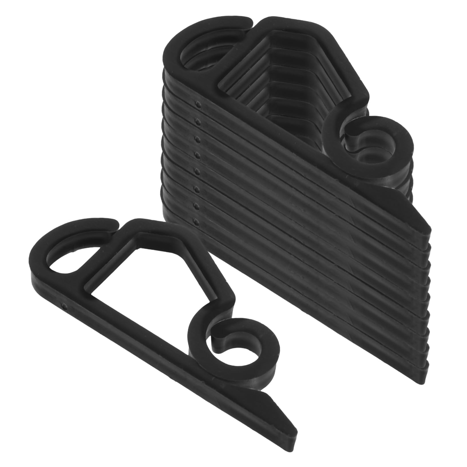 Mikikit 120pcs Plastic Gutter Hooks for Hanging Outdoor Lights Easy Install String Light Clips Versatile Hooks for Christmas and Halloween Decorations Planter for Plants