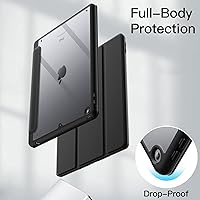 Vista 4 de JETech Case for iPad 9.7-Inch (6th/5th Generation, 2018/2017) with Pencil Holder, Clear Transparent Back Shell Slim Stand Shockproof Tablet Cover