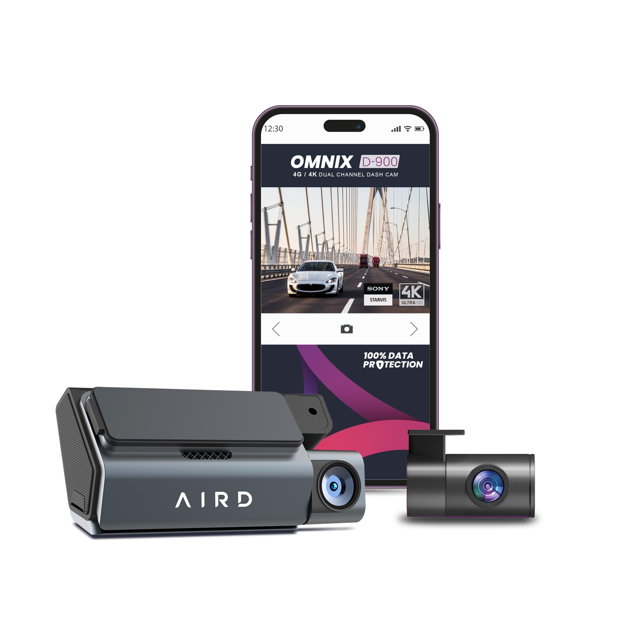 AIRD OMNIX D900 4G DashCam Dual Channel Most Advanced Dashcam with True 4K Ultra HD, Sony STARVIS,HDR, Rear cam,5G WiFi, External GPS Logger for Accuracy, WDR, Upto 1TB Support, Cloud Store in APP-image-14