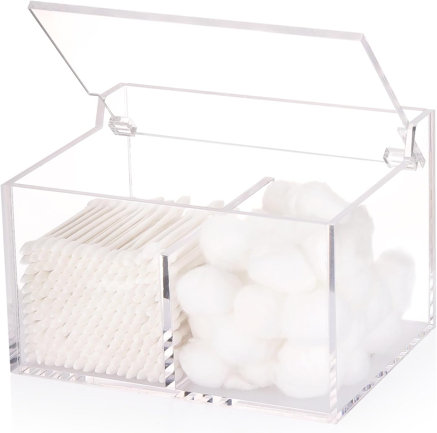Amazon.com: Tbestmax 2-Grid Qtip Holder, 4mm Thickness Cotton Ball Swab ...