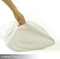 Vista 4 de WINLIFE Juego de 2 fundas de almohada de algodón 100%, tamaño estándar, de fibras largas, 20×26 pulgadas, fundas de almohada frescas, transpirables