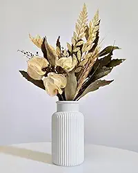 Arranjo De Flores Secas Decorativo Vaso Garrafa Listras