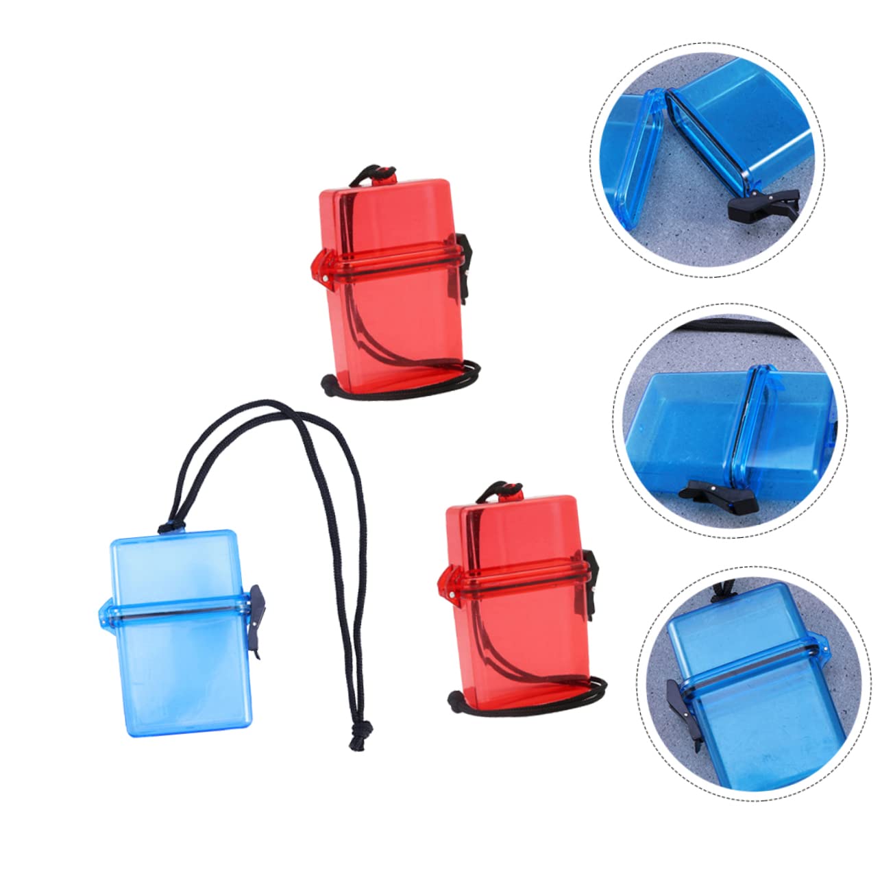 BESPORTBLE 3pcs Outdoor Sealing Box Durable Watertight Containers for Medicine Cigarettes Jewelry Portable Storage for Travel and Daily Use Colors