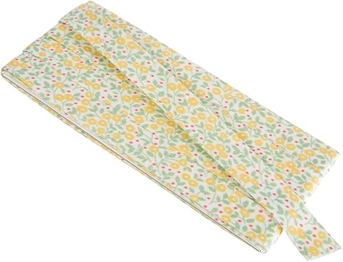 Miniatura 4 de Wrights Cinta al bies extra ancha de doble pliegue de 12 pulgada para acolchar y coser, 27 yardas en total, color amarillo, 9 piezas