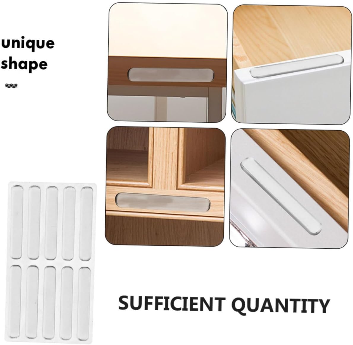 20pcs Silicone Bumper Strips for Cabinets and Glass Tabletops Anti-Slip Pads for Baby Safety Adhesive Door Protectors for Furniture