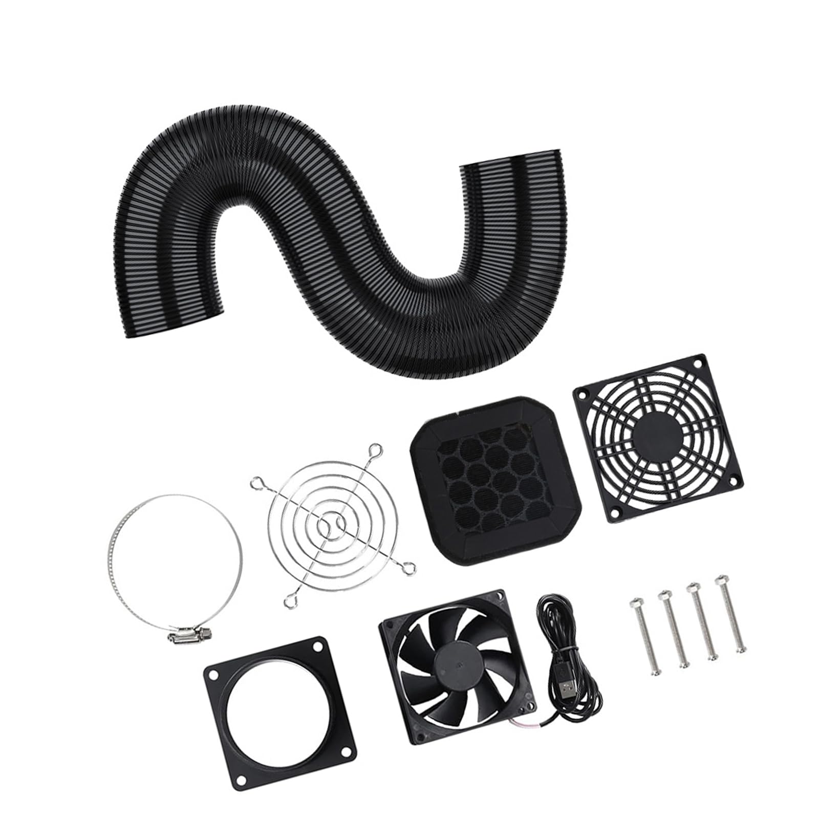 Ventilateur de camping extérieur vents forts 3 vitesses et veilleuse intégrée