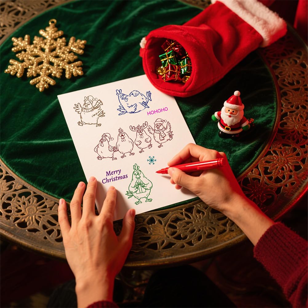 4 sellos transparentes de 4 estilos de Navidad, invierno, copos de nieve, pájaros, perros, gatos, pingüinos, conejos, osos, sellos transparentes de silicona para manualidades, álbumes de