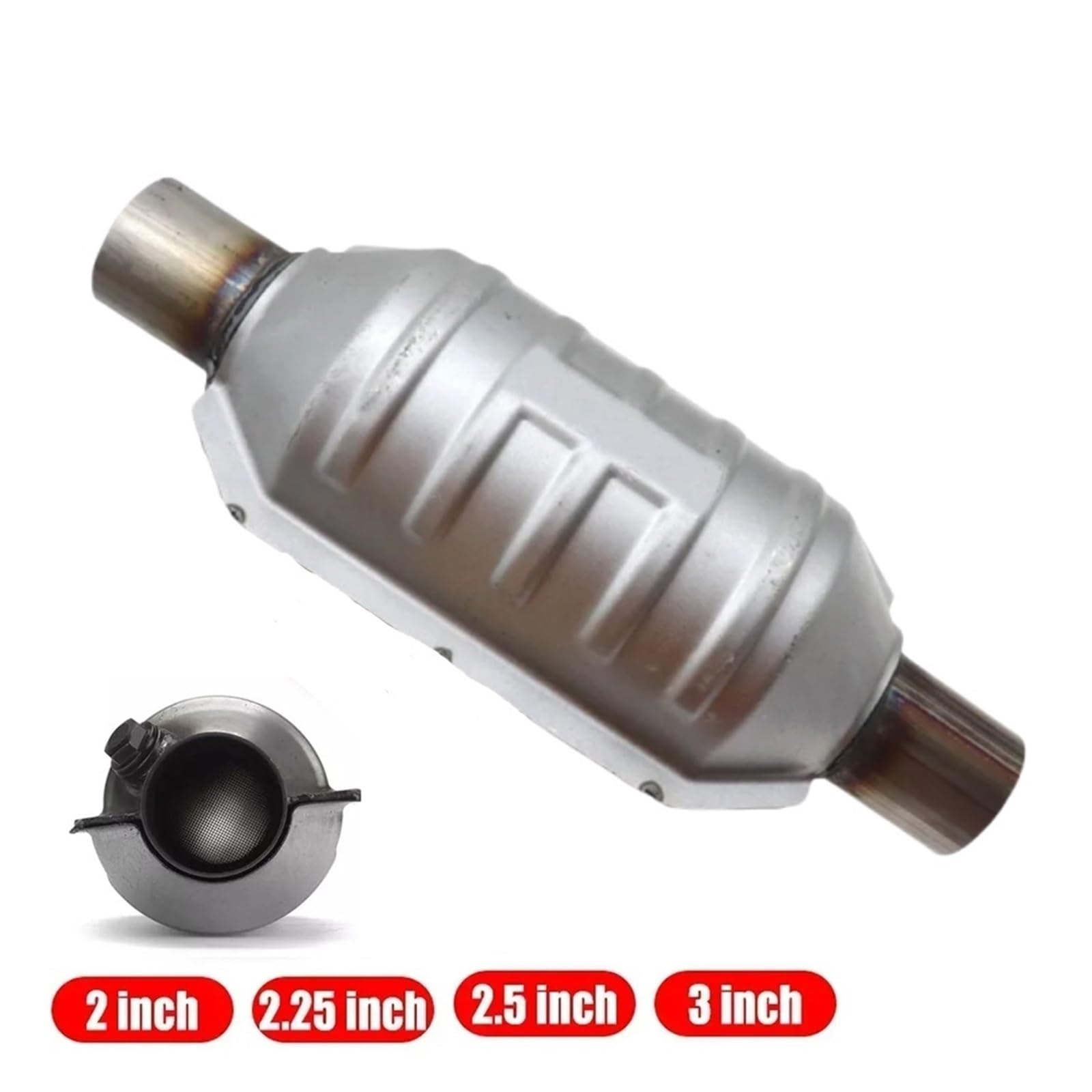 2'' 2.25'' .5'' 3" Uniwersalny Katalizator Spalin 400 CPSI O Wysokim Przepływie, Stal Nierdzewna Środek czyszczący do katalizatora benzyny | EURO 1 -2.5 inch