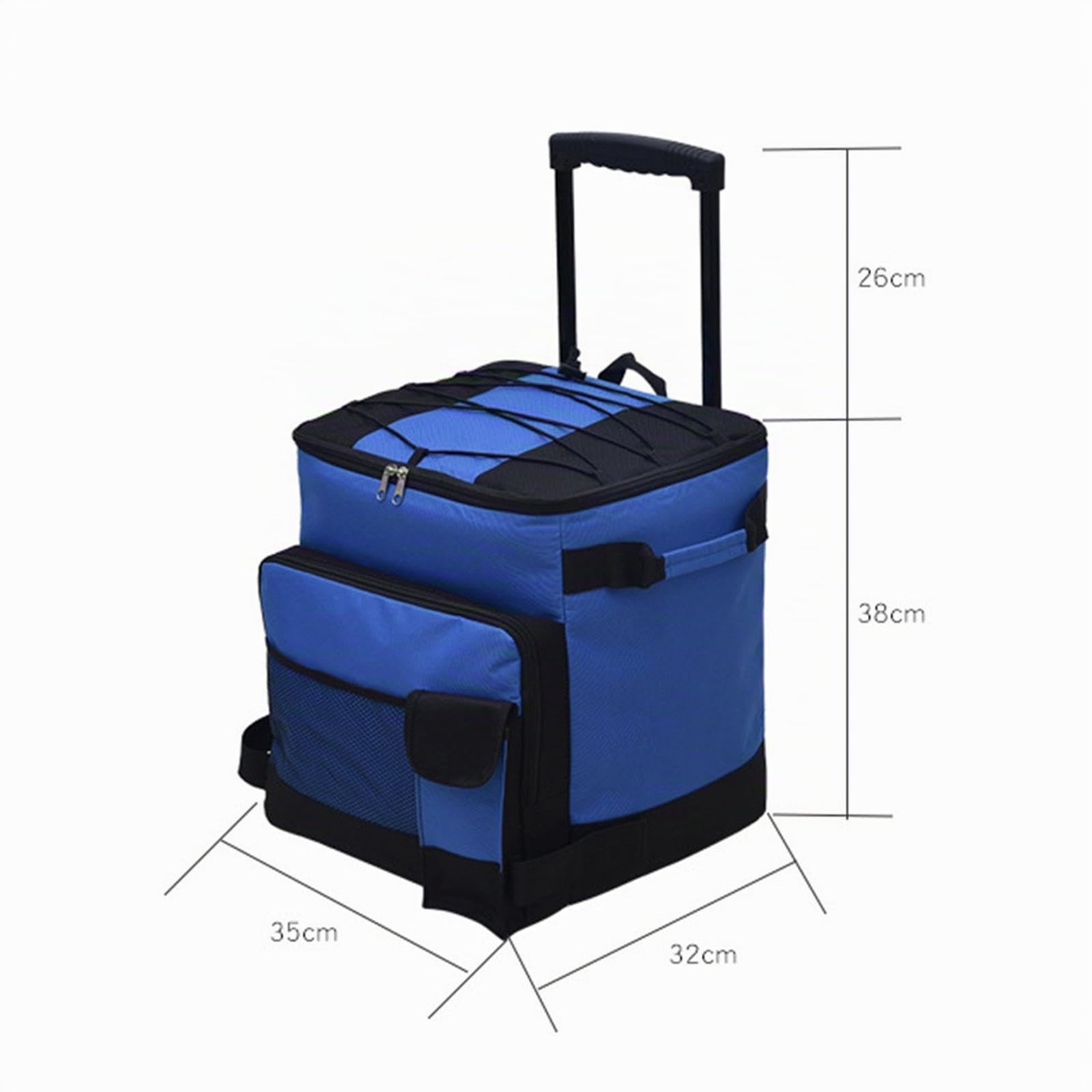 predolo Borsa Frigo con Ruote Oxford 600D, Grande capacità, Isolata Pieghevole per Picnic Campeggio Viaggi