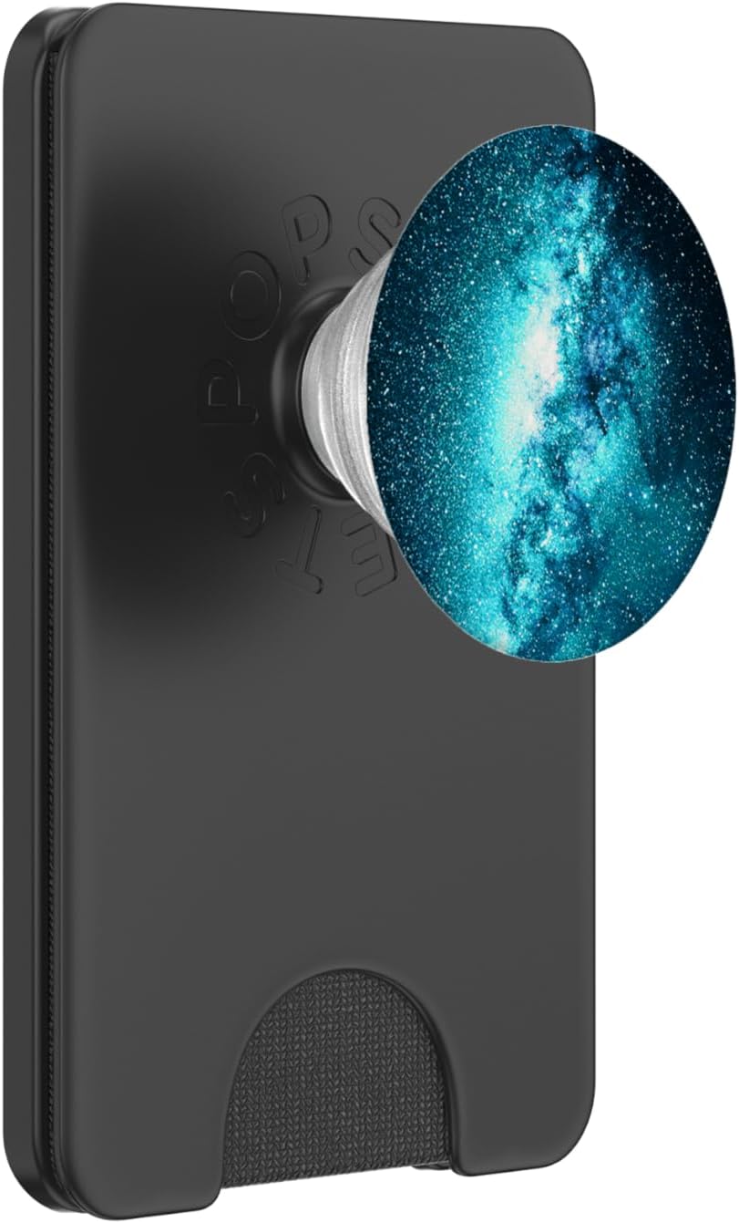 Teal Galaxy Space Nebula PopSockets PopWallet for MagSafe