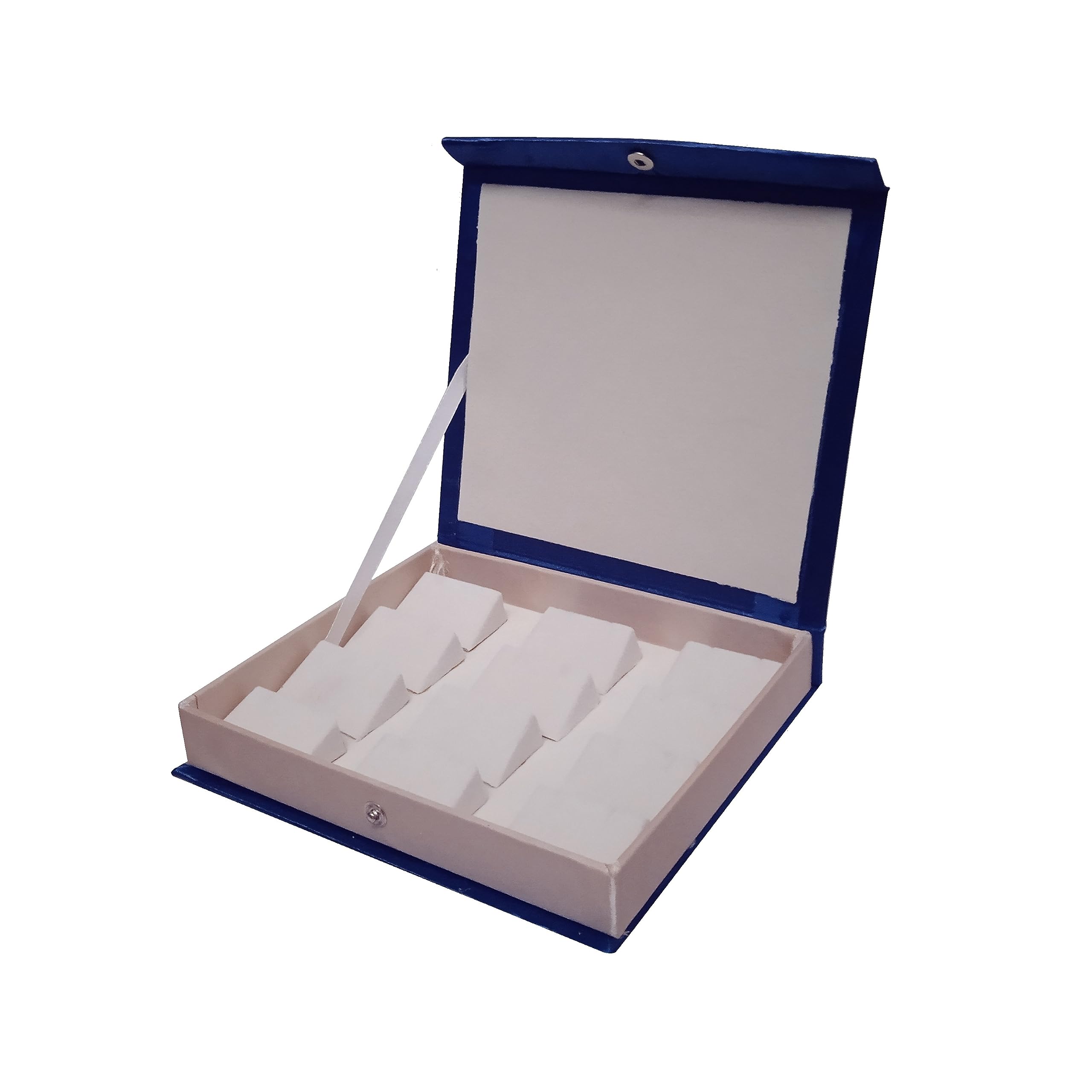 GenericBlue Earring Box (8:7 inch) Earing Jewel Box Earring Jewellery Box Earring Holders Box (12 set of Earring Holder) Suitable for all Kinds of Jewellery like Gold, Silver, Antique 1014