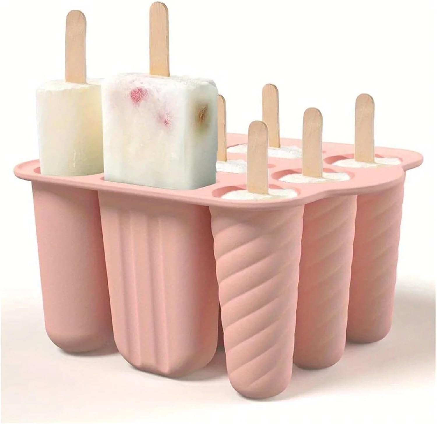 Compatible For Popsicles Mold Reusable Easy-Release Silicone Homemade Maker Ice Pop Trays with(Blue A)