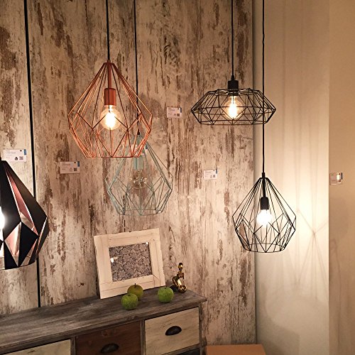 LICHT-TREND Lampada da soffitto E27, Nero