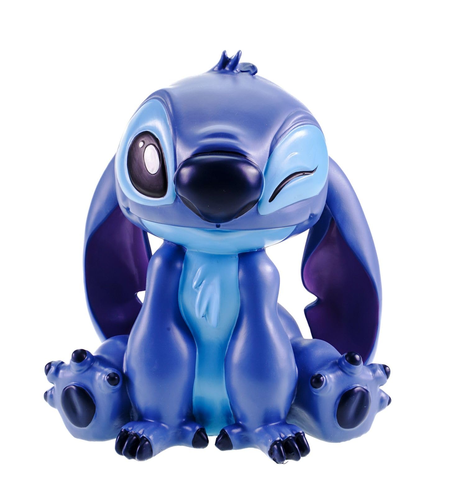 Christmas Inspirations Stitch Garden Figurine - Disney's Cheeky Lilo & Stitch Alien Sitting - with Ears Bottom (20 cm) - Multicoloured Decorative Figure Made of Polyresin - Officially Licensed!