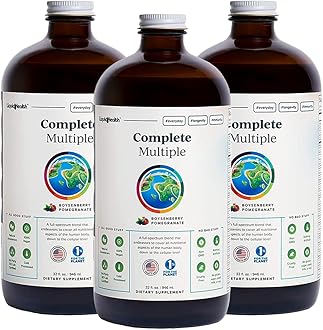 Complete Multiple Adult Liquid Multivitamin - Essential Vitamins, Minerals & Nutrients, Immune Support, Gut Health, Energy, Detox - Made in USA, Vegan, Non-GMO, Sugar-Free (3 Pack)