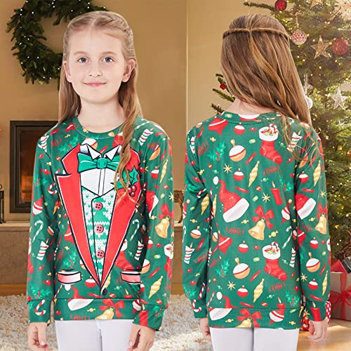 BFUSTYLE Boy Girl Ugly Christmas Sweatshirt Kids Fleece Cool Xmas Pullover 4-16 Years3